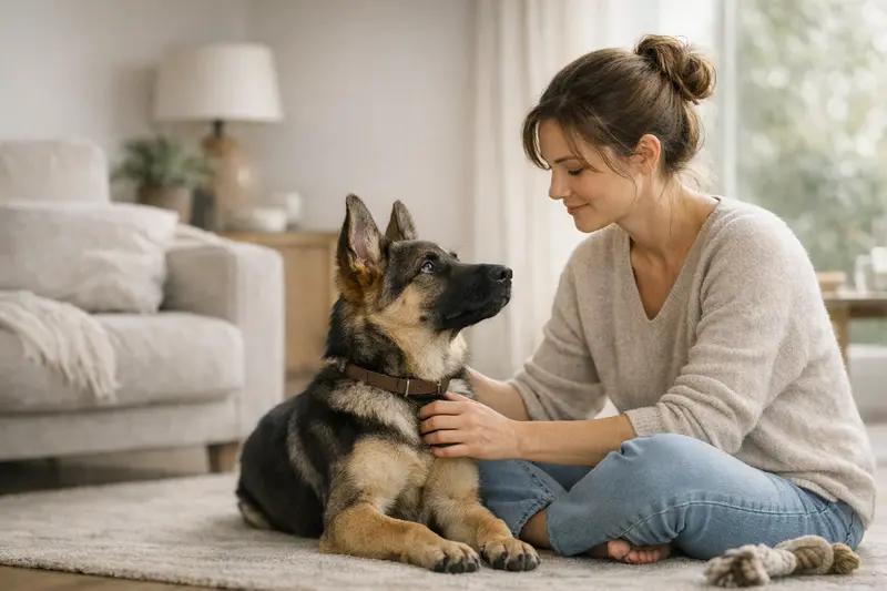 Pubertät beim Hund Ein junger Hund zeigt typisches Verhalten während der Pubertätsphase.