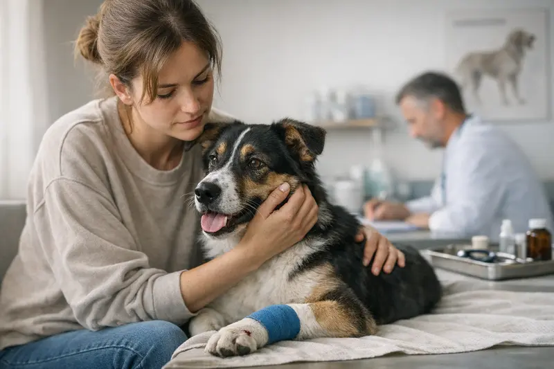 Pubertätsverhalten bei jungen Hunden Ein junger Hund in der Pubertät, der verspielt durch den Garten läuft.