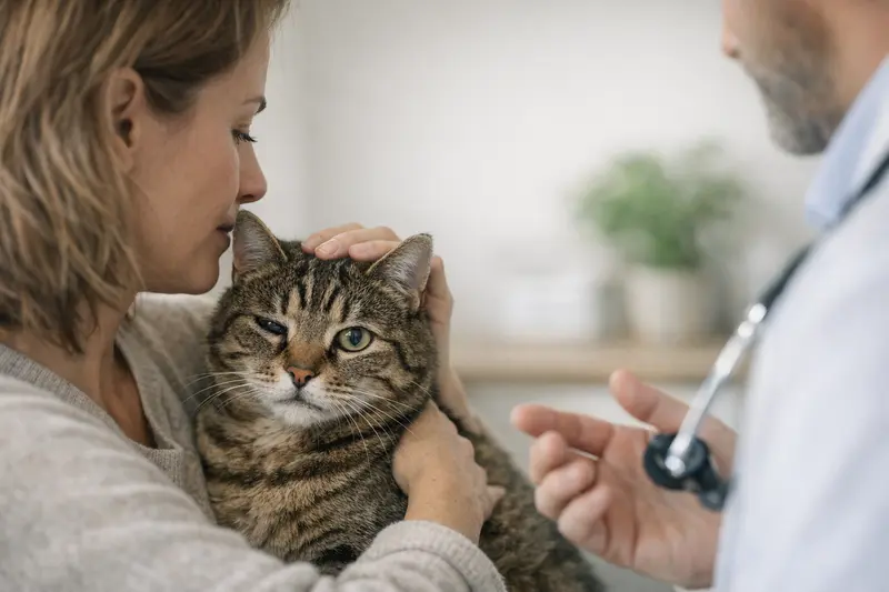 Veränderte Pupillen bei Katzen Katzenaugen mit veränderten Pupillen, ein Signal für potenzielle Gesundheitsprobleme.
