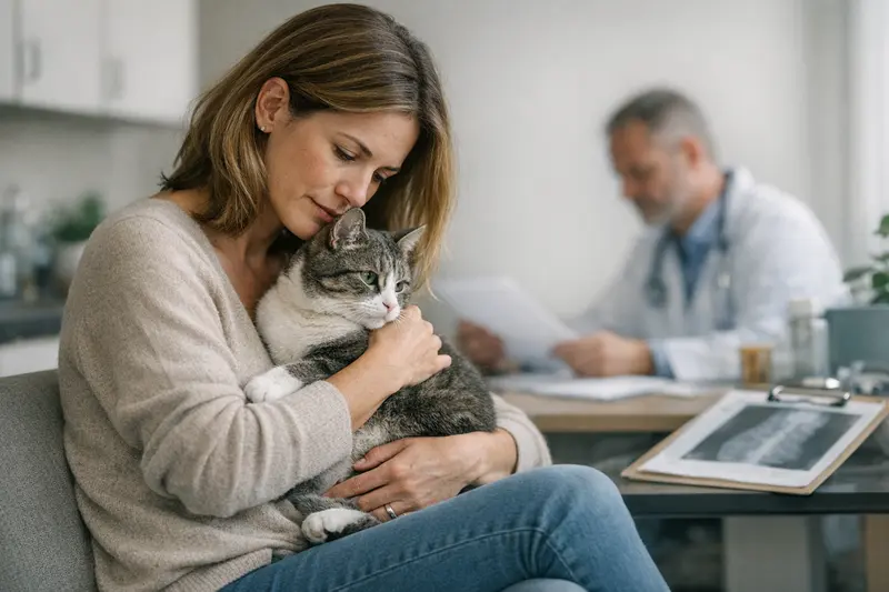 Bedeutung von Wartezeiten und Befunden in der Tierkrankenversicherung Katzenhalter im Gespräch mit Tierarzt über die Bedeutung von Wartezeiten und vorbestehenden Befunden in der Tierkrankenversicherung.