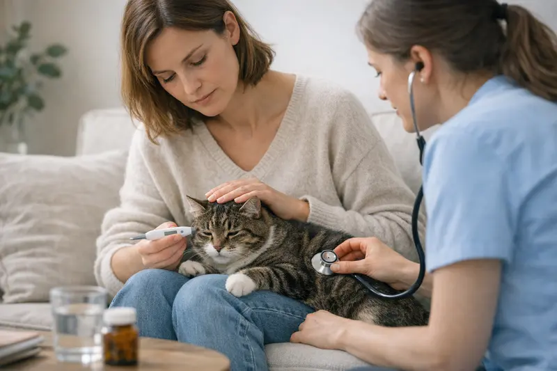 Katzendoktor erklärt die Symptome von Fieber bei Katzen.