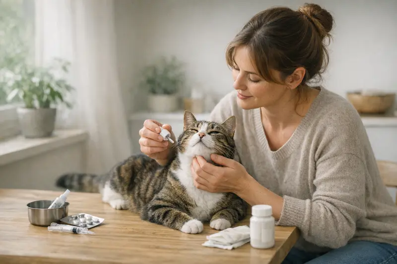 Katzenversicherungspolicy zeigt den Umfang der Vorsorgeleistungen wie Impfungen und Entwurmung.