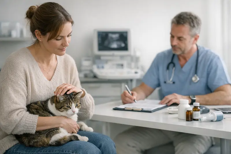 Tierärztliche Beratung zur ambulanten Behandlung von Katzen