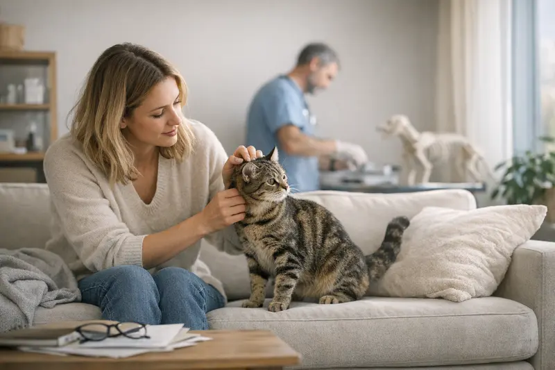 Eine neugierige Katze in der Pubertät erkundet ihr Umfeld.