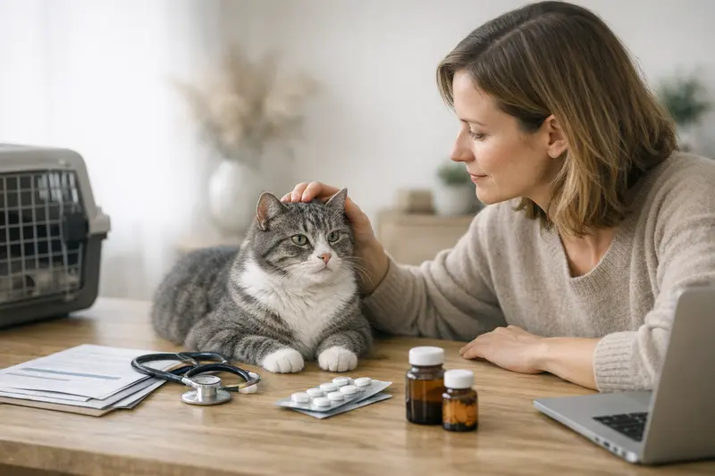 Tarifvergleich Katzenversicherung Katzentransportbox mit Informationen zum Tarifvergleich für Katzenversicherungen.