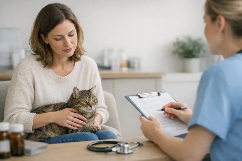 Kastration eines Katers beim Tierarzt Ein Kater bei einem Tierarzt zur Kastration.