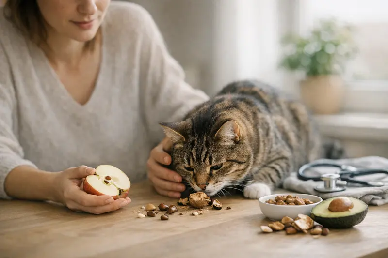 Katzen und sichere Snacks Katzen fressen sicher Snacks ohne Kerne und Schalen