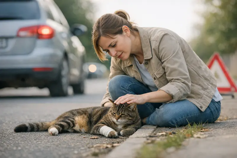 Katzenversicherung frühzeitig abschließen Eine Katze sitzt entspannt auf dem Schoß ihrer Besitzerin, während diese über eine Katzenversicherung nachdenkt.