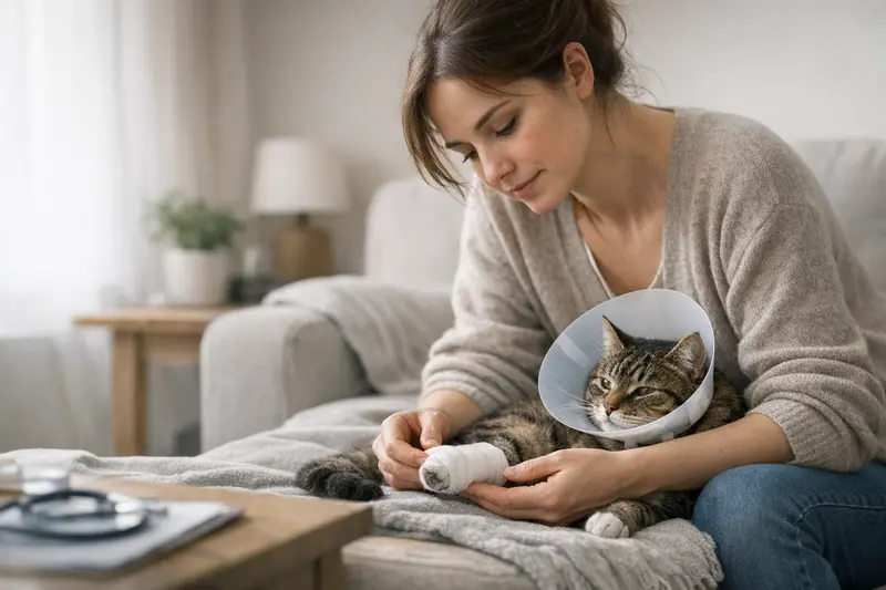Katzenbesitzer diskutiert die Selbstbeteiligung bei der Tierkrankenversicherung, um die optimale Wahl für seine Katze zu treffen.