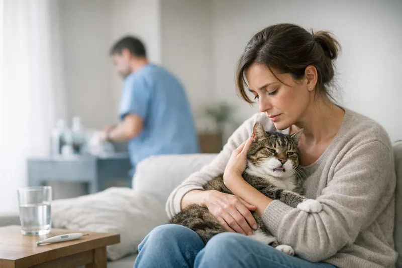Alarmierende Symptome bei Katzen Katze mit Atemproblemen zeigt besorgniserregende Symptome für den Tierarztbesuch.