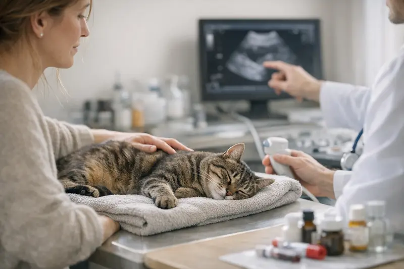 Katze träumt im Schlaf Eine Katze, die im Schlaf zuckt und träumt, symbolisiert die Bedeutung einer umfassenden Tierkrankenversicherung.