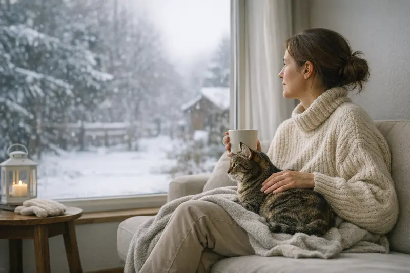 Katzenversicherung Abschluss Katzenhalterin berät sich über Versicherungsoptionen für ihre Katze.