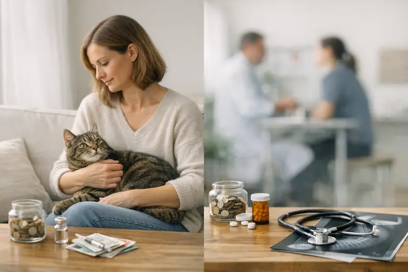 Tierarztbesuch für Katzenimpfung Eine Katze wird von einem Tierarzt geimpft, was die Bedeutung der Vorsorge im Rahmen der Katzenhaltung verdeutlicht.