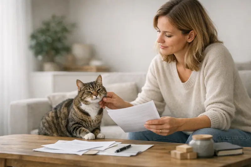 Eine Katze wird tierärztlich untersucht, um gesundheitliche Vorsorgeleistungen zu bewerten.