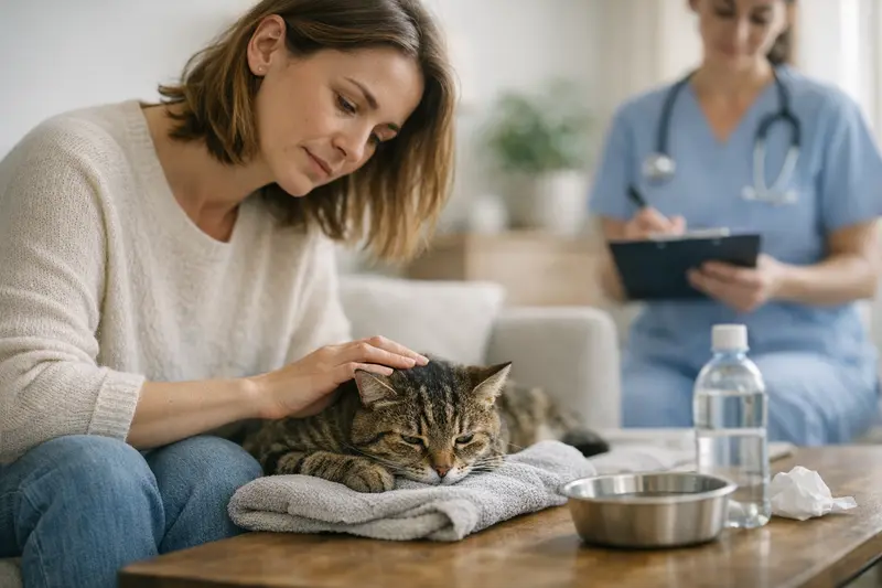 Tierarztbesuch bei Erbrechen und Durchfall bei Katzen Katzengesundheit: Wann ein Besuch beim Tierarzt sinnvoll ist bei Durchfall oder Erbrechen