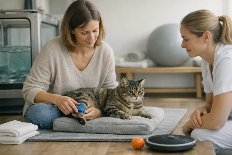 Katzenphysiotherapie Physiotherapie für eine Katze zur gesundheitlichen Unterstützung