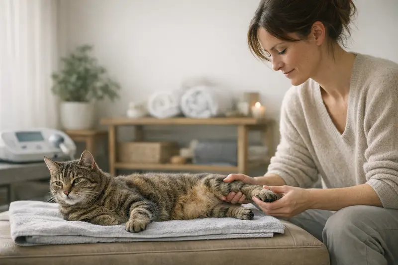 Physiotherapie für Katzen Physiotherapie für Katzen zur Unterstützung bei Heilung und Gesundheit.