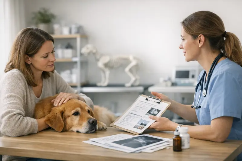 Tarifvergleich Tierkrankenversicherungen Hunde- und Katzenhalter vergleichen Tarife für Tierkrankenversicherungen, während sie sich über Kosten und Abdeckung informieren.