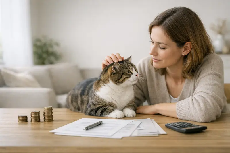 Katzenarztbesuch und Versicherungskosten Eine Katze beim Tierarzt, die untersucht wird und die Bedeutung von Kostenüberlegungen bei Katzenkrankenversicherungen zeigt.
