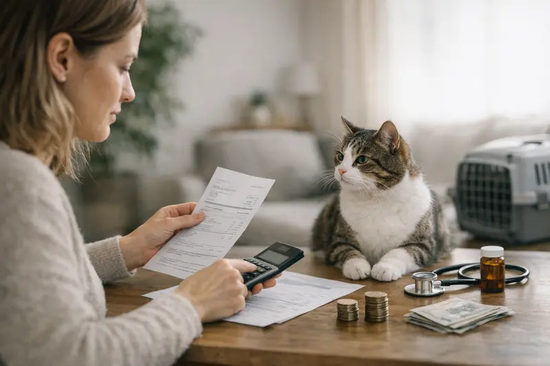 Tierarztbesuch Katzenversicherung Ein gesundes Kätzchen beim Tierarzt zur Kostenberatung für Katzenversicherung
