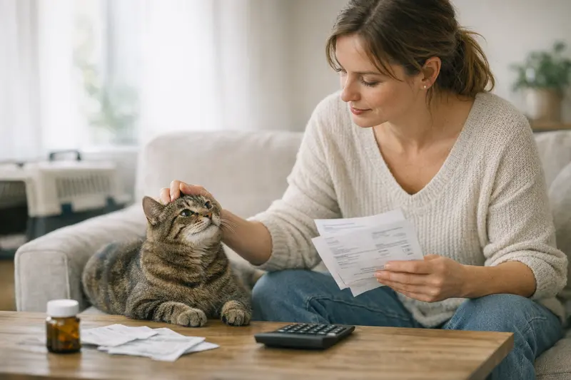 Erstattungssatz vs. Selbstbeteiligung bei Katzenversicherungen Katzenbesitzer prüfen Rechnungen und Versicherungsoptionen zu Erstattungssatz und Selbstbeteiligung.