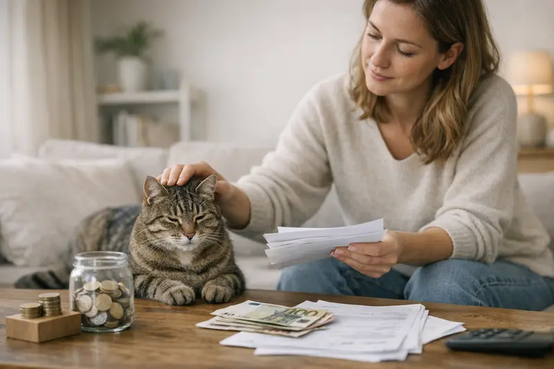 Katzenversicherung: Selbstbeteiligung und Jahreslimit Katzenhalter betrachtet die Selbstbeteiligung und das Jahreslimit seiner Katzenversicherung.