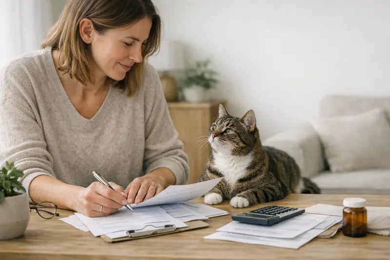 Tarifdetails Katzenversicherung Wichtige Tarifdetails für Katzenversicherungen, wie Erstattungssatz und Selbstbeteiligung, im Fokus.
