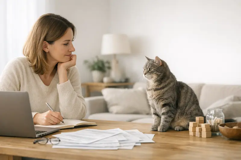 Tarifvergleich Katzenversicherung Eine Katze wird beim Tierarzt untersucht, was den Bedarf für eine Katzenversicherung verdeutlicht.