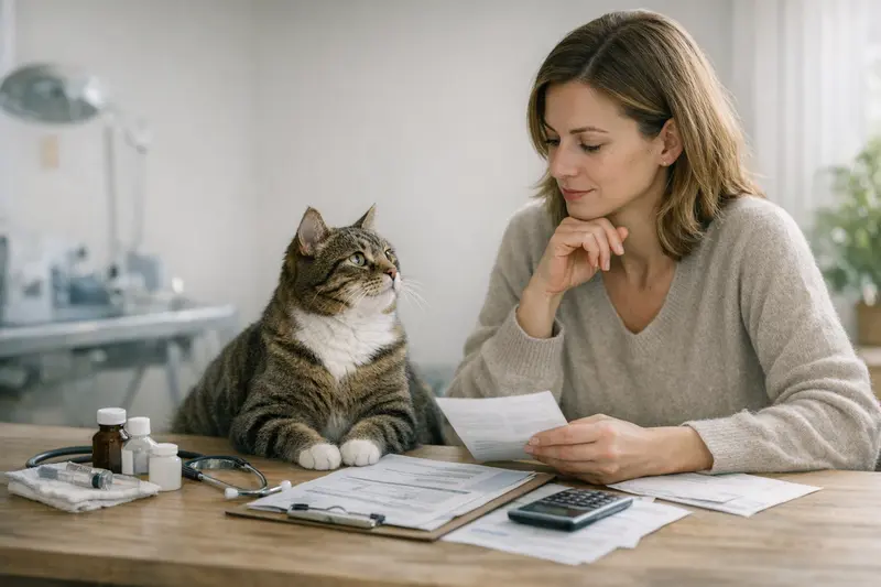 Vergleich von Katzenkrankenversicherungen mit verschiedenen Mustern für Behandlungskosten.