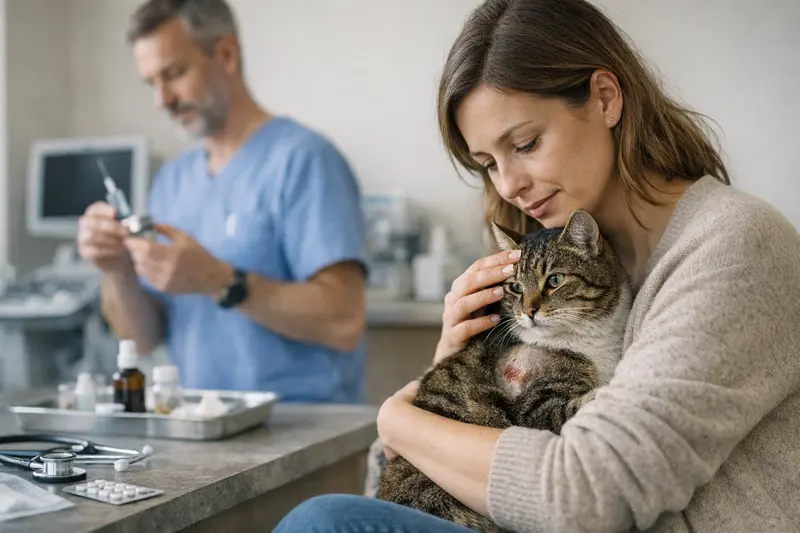Freigängerkatze und Versicherung Freigängerkatze erkundet die Natur, zeigt die Wichtigkeit einer umfassenden Versicherung.
