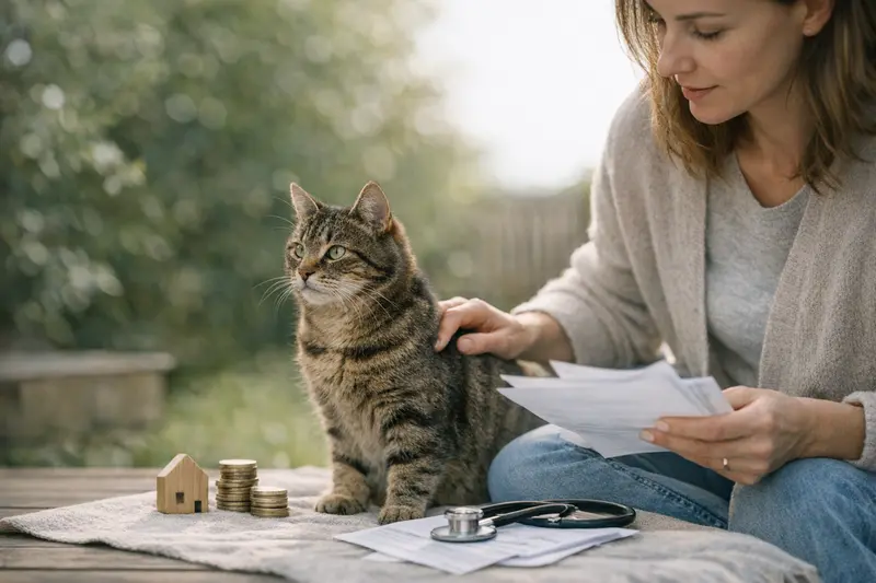 Ein entspannter Freigänger sitzt auf einer Fensterbank und blickt nach draußen, was verdeutlicht, wie wichtig eine Katzenversicherung mit hohem Jahreslimit ist.