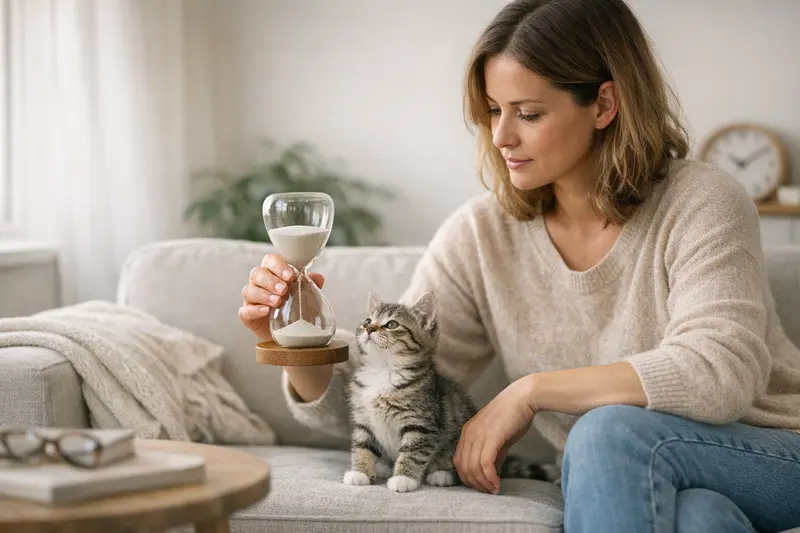 Bedeutung von Wartezeiten bei Tierversicherungen Ein Katzenhalter informiert sich über die Bedeutung von Wartezeiten bei Tierversicherungen.