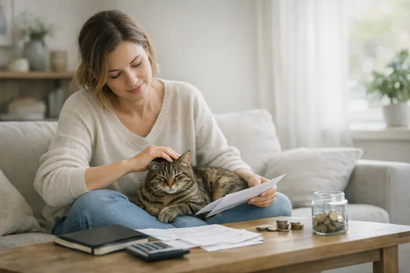 Katzenversicherung und Tierarztkosten Eine Katze wird von einem Tierarzt untersucht, was die Bedeutung einer Katzenversicherung verdeutlicht.