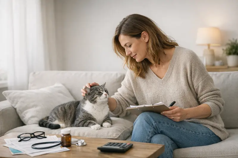 Katzenversicherung Überlegungen Eine besorgte Katzenhalterin überlegt, ob eine Katzenversicherung sinnvoll ist.