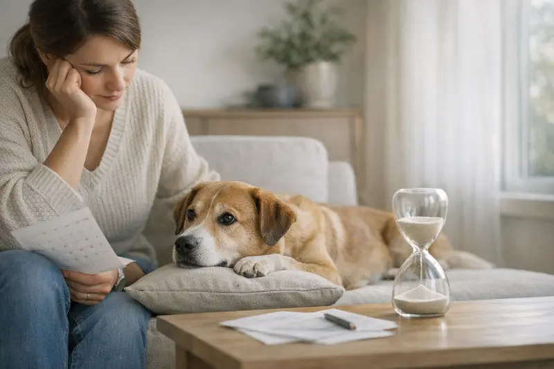 Wartezeiten bei Tierversicherungen Ein Tierarzt berät einen Katzenhalter über Wartezeiten bei der Tierversicherung.