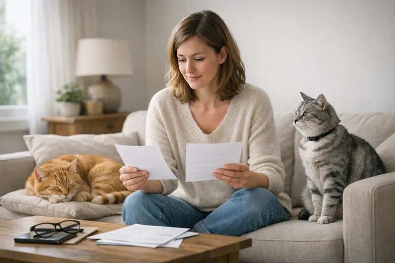 Eine Abbildung mehrerer Katzen mit unterschiedlichen Charakteren, die symbolisch für verschiedene Versicherungsbedürfnisse stehen.