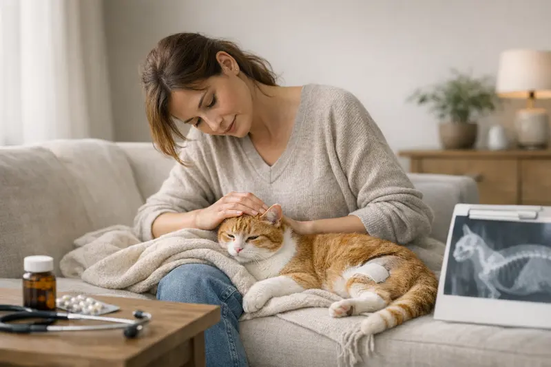 Katzenversicherung OP-Beratung Katze beim Tierarzt zur OP-Versicherung Beratung.