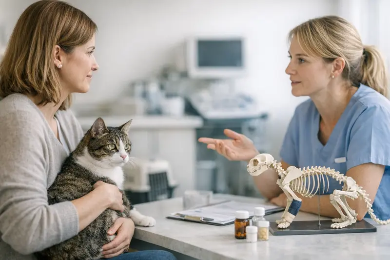 Katzensilhouette mit einem Herz, symbolisiert die wichtige Entscheidung zwischen OP- und Krankenversicherung für Katzenhalter.