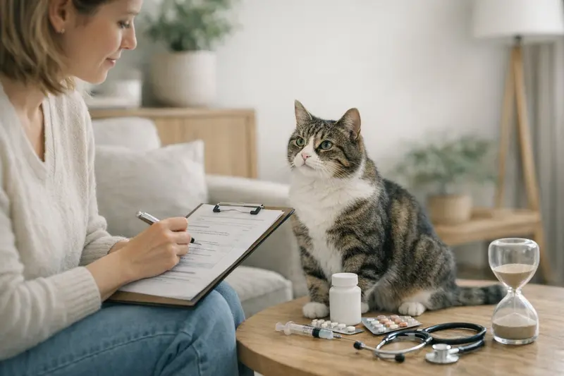 Wichtige Tarifdetails für Katzenversicherungen, wie Wartezeiten und Selbstbeteiligung