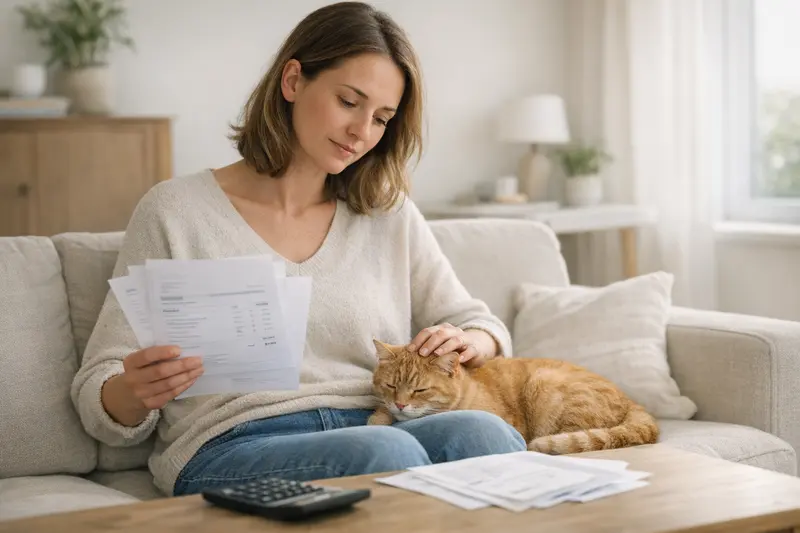 Eine Katze bei einem Tierarzt, die untersucht wird, symbolisiert die Bedeutung der Katzenversicherung.