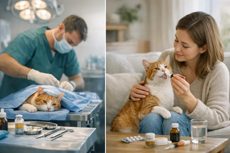 Unterschied Katzen-OP und Katzenkrankenversicherung Ein Diagramm, das den Unterschied zwischen Katzen-OP-Versicherung und Katzenkrankenversicherung erklärt.
