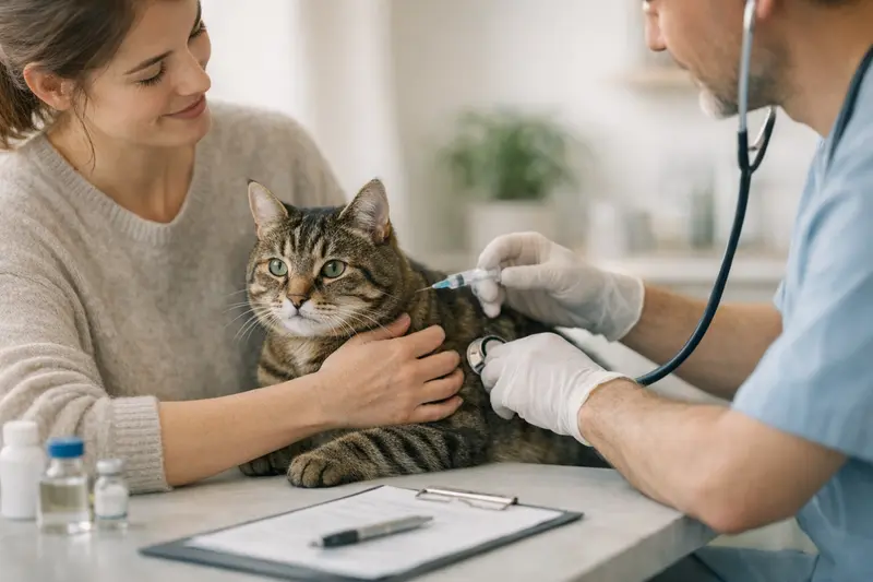 Katzengesundheitscheck und Impfungen Katzengesundheitscheck beim Tierarzt mit Fokus auf Impfungen und Vorsorgeleistungen