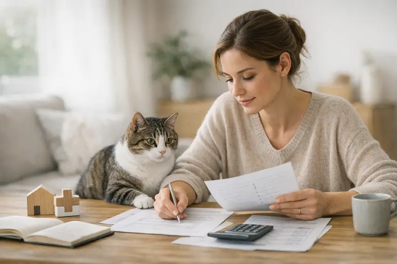Tarifvergleich Katzenversicherung Katzensilhouette vor Tabellen mit Tarifvergleichen für Katzenversicherungen.