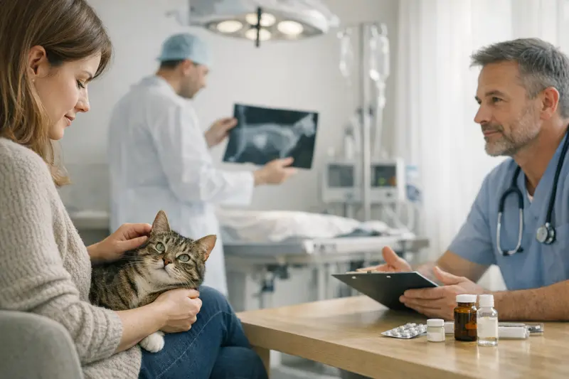 Diagramm, das den Unterschied zwischen OP-Schutz und umfassendem Krankenschutz bei Katzenversicherungen erklärt