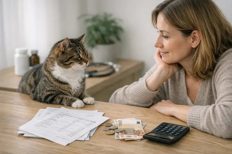 Katzenversicherung und Selbstbeteiligung Eine Katze wird beim Tierarzt behandelt, um die Auswirkungen der Selbstbeteiligung bei der Katzenversicherung zu verdeutlichen.