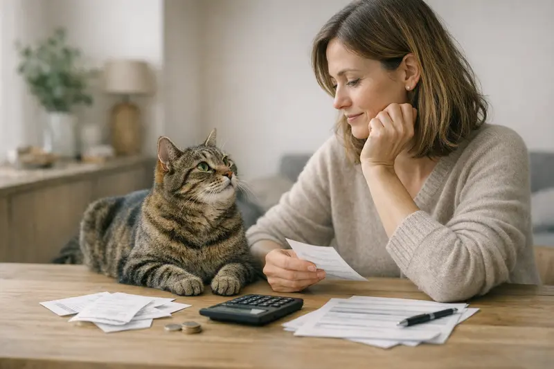 Selbstbeteiligung bei Katzenversicherung verstehen Eine Katze wird beim Tierarzt untersucht, um die Bedeutung der Selbstbeteiligung bei Tierarztkosten zu verdeutlichen.