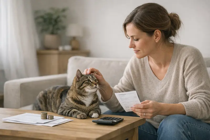 Tierarztbesuch für Katzen: Entscheidungsfaktoren für Versicherungen Eine Katze wird beim Tierarzt untersucht, was die Frage zur optimalen Katzenversicherung aufwirft.
