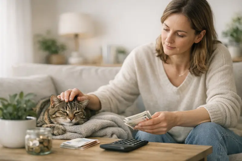 Katzengesundheit und Selbstbeteiligung in der Tierversicherung Eine Katze bei einem Tierarzt, die eine gesundheitliche Untersuchung durchläuft.