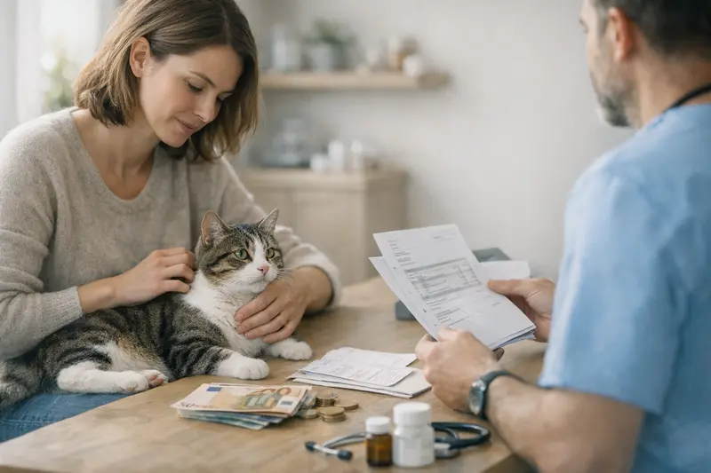 Gesunde Katze als Symbol der optimalen Tierversicherung Eine Katze sitzt entspannt auf einer Liege und zeigt Gesundheit und Wohlbefinden.