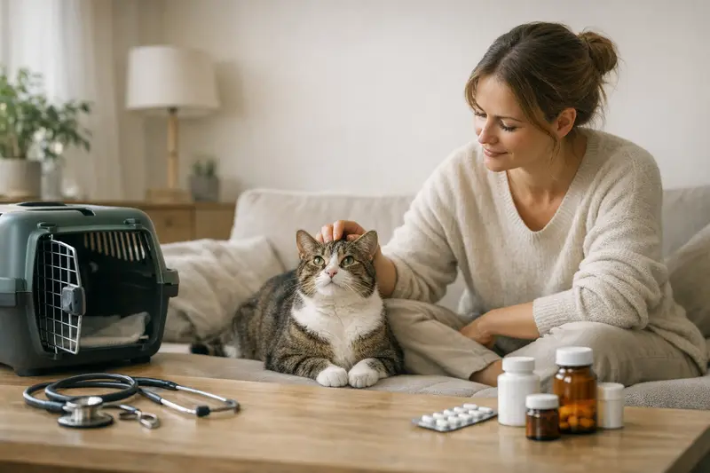 Katzenversicherung: OP oder Krankenversicherung? Wohnungskatze auf einer Fensterbank, symbolisiert die Wahl zwischen OP-Versicherung und Krankenversicherung.